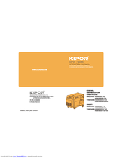 Kipor K DE8000E Operation Manual