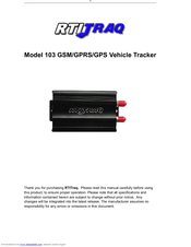 RTITraq 103 User Manual