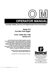 General 210 Operator's Manual