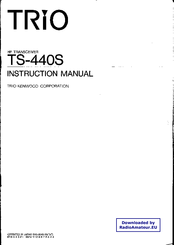 TRIO TS-440S Instruction Manual