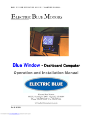 Electric Blue Motors Blue Window Operation And Installation Manual