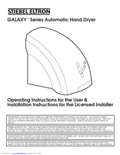 STIEBEL ELTRON GALAXY 1 Installation And Operating Instructions