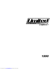 Fleetwood Limited 1990 Owner's Manual