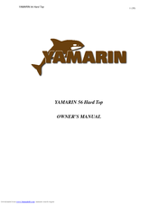 YAMARIN 62 Center Console Owner's Manual