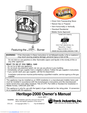 Lopi Heritage-2000 Owner's Manual