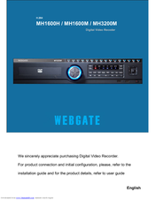 WebGate MH1600M Installation & User Manual