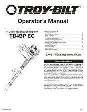 Troy-Bild TB4BP EC Operator's Manual