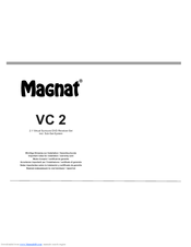 Magnat Audio VC 2 Important Notes For Installation & Warranty Card
