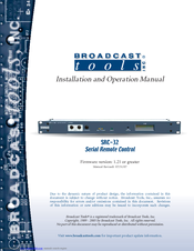 Broadcast Tools SRC-32 Installation And Operation Manual