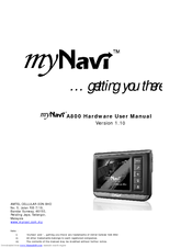 myNavi A800 User Manual