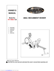 Sirius Fitness 16114902-1 Owner's Manual