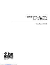 Sun Microsystems Blade X6270 M2 Installation Manual