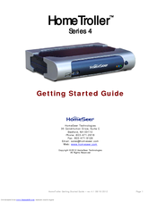 HomeSeer HomeTroller Series 4 Getting Started Manual