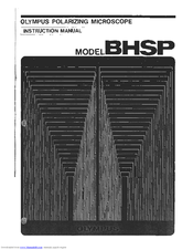 Olympus BHS-751P Instruction Manual