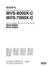 Sony MVS-7000X-C Operation Manual