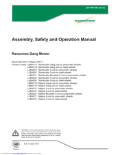 Ransomes Sportcutter LJBA005 Assembly And Operation Manual