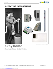 eKey Fingerscan Access Control System Operating Instructions Manual