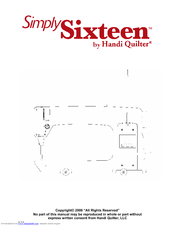 Handi Quilter Simply Sixteen Owner's Manual