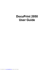 Fuji Xerox DocuPrint 2050 User Manual