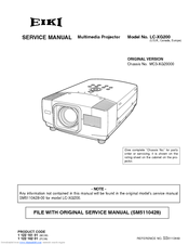 Eiki LC-XG200 Service Manual