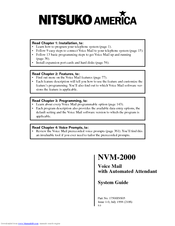 Nitsuko NVM-2000 System Manual