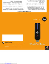 Motorola USBw 100 Series Quick Start Manual