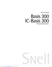 Snell IC-Basis 300 Owner's Manual
