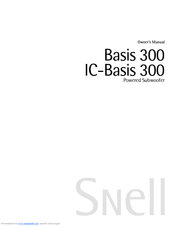 Snell Premier Basis 300 Owner's Manual