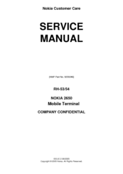 NOKIA 2650 - Cell Phone 1 MB Service Manual