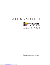 Interwrite Learning Interwrite Pad Getting Started