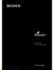 Sony Reader Manuals Manualslib