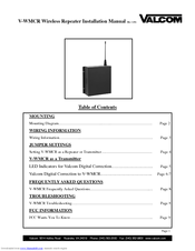 Valcom V-WMCR Installation Manual