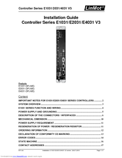 LinMot E4031 V3 Series Installation Manual