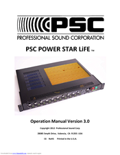 PSC POWER STAR LiFE Operation Manual