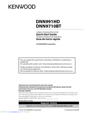 Kenwood DNN991HD Quick Start Manual