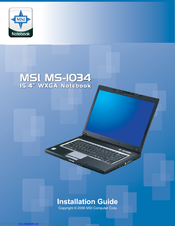 MSI MS-1034 Installation Manual