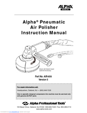 Alpha AIR-658 Instruction Manual