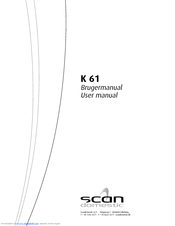 SCAN domestic K 61 User Manual