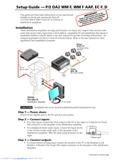 Extron electronics P/2 DA2 WM/EC AAP Setup Manual