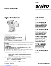 Sanyo VPC-CG65EXG Service Manual