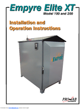 Empyre Elite XT 200 Installation And Operation Instructions Manual