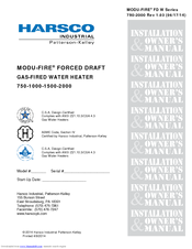 Harsco Industrial MODU-FIRE W1500MFD Installation & Owner's Manual