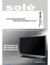 SOLE SPTV42AS1D Owner's Manual