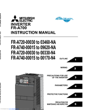 Mitsubishi Electric FR-A700 Series Instruction Manual