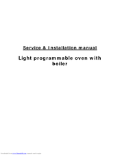 Whirlpool Light programmable oven with
boiler Service & Installation Manual