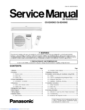 Panasonic CS-E24DKE Service Manual