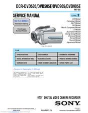 Sony DCR-DVD905E Service Manual
