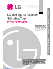 LG Multi-Type Air Conditioner (Built in Duct Type) Owner's Manual