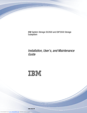 Ibm DS3500 Installation, User's, And Maintenance Manual
