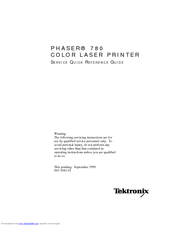 Tektronix Phaser 780 Color Service Quick Reference Manual